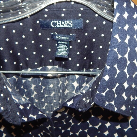 Ladies CHAPS Button-front Blouse - Top - Shirt -- Size XL - Long Sleeve - Picture 3 of 8